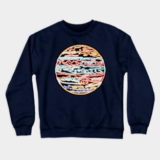 Electric Solar System Neon Jupiter Crewneck Sweatshirt